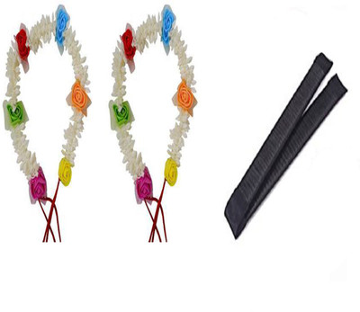 

shivnath enterprises hair bridal bun juda flower gajra and scale donuts juda maker band [pack of 3pcs] Hair Accessory Set(Black, White)