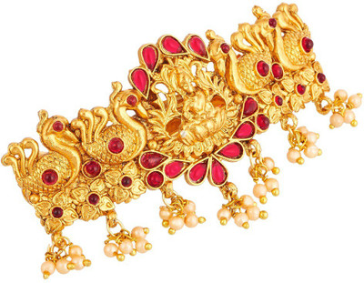 

Apara Traditional Silver Plated Oxidised Hairclip Buckle Jewellery For Women Hair Clip(Gold)