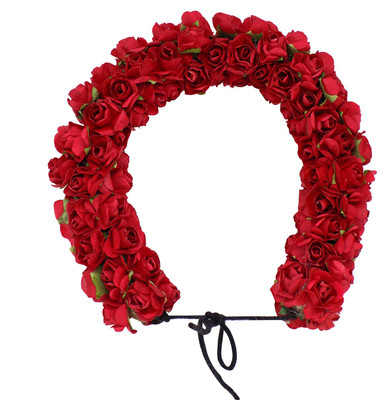 

MORGES Artificial Hair Flower Gajra/Veni Hair Accessory Set(Maroon)