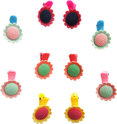 

MRUVA Hair Accessories Floral Hair Clips for Girls Hair Clips for Baby Girls with Flower (Pack of 10) Multicolor Alligator Clips for Girls Hair Clip(Multicolor)