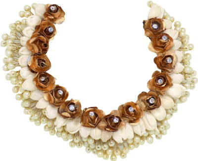 

MORGES Artificial Hair Gajra For Bridal Hair Bharatnatyam Kuchipudi Dance Hair Accessories Hair Accessory Set(White)