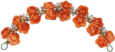 

Iyaan Women Wedding Wear Gajra And Designer Hair Gajra For Girls Hair Accessory Set(Orange)