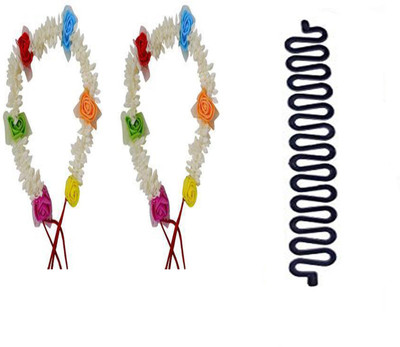 

shivnath enterprises hair new stylish juda bun decoration gajra and snake french hair tool [pack of 3pcs] Hair Accessory Set(Multicolor)