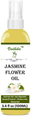 

Vadhika Jasmine Oil (Chameli) - 100% Pure Undiluted - Therapeutic Grade - Premium Quality - Best For Aromatherapy, Deep Sleep, Stretch Marks and All Skins (100 ml)-Pack of-1-Bottles-(100ml) Hair Oil-(100ml) Hair Oil(100 ml)