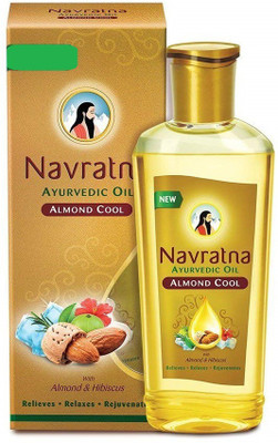 

Navratna Ayurvedic Oil Almond Cool 100 ML (pack of 2) Hair Oil(200 ml)