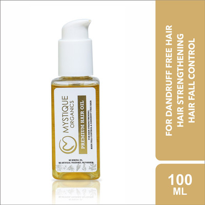 

MYSTIQUE ORGANICS Premium Organic Hair Oil for Hair Strengthening, Fall Control & Dandruff Free Hairs 100ml Hair Oil(100 ml)