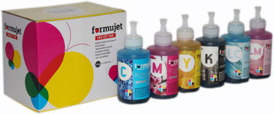 Formujet IE L800 Ink - set of 6 Colors 100 gm Black, Light Cyan, Light Magenta) Black Ink Bottle