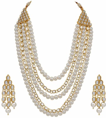 CATALYST Crystal Gold-plated White, Gold Jewellery Set(Pack of 1)