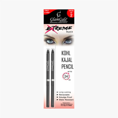 

GlamGals Kohl Kajal Pencil Pack of 2(Black)