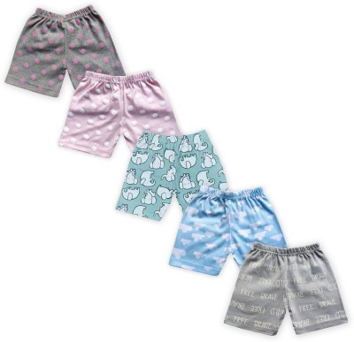 The Boo Boo Club Short For Boys & Girls Casual Printed Cotton Blend(Multicolor, Pack of 5)