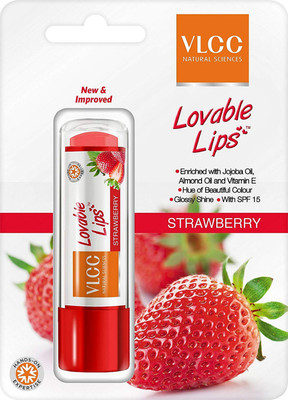 

VLCC Natural Sciences Lovable Lip Balm Spf -15 - Strawberry (4.5g) (Pack of 2) Strawberry(Pack of: 2, 4.5 g)