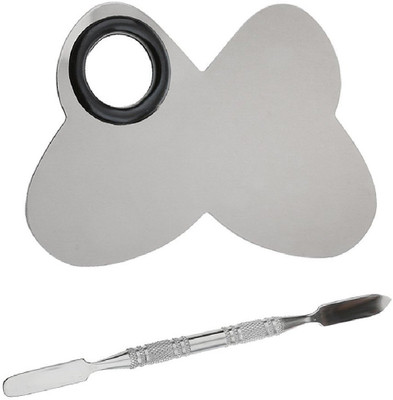

J Makeup Palette With Spatula | Stainless Steel Butterfly Shape by Brain Freezer