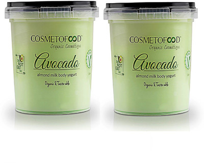 

Cosmetofood Organic Avocado Body Yogurt, moisturizer for combination skin with Fast absorbing, Non – greasy (Pack of 2)(240 ml)