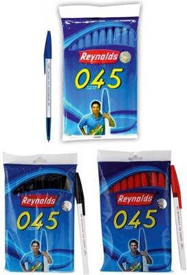 Reynolds Reynolds 045 Pen Pack of 20 Blue, 20 Red, 20 Black Ball Pen (Pack of 60) Ball Pen(Pack of 60, Blue, Black, Red)