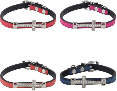 

SRI Designer Embellishment Adjustable Collar For Puppy/Cat Cat Everyday Collar(, Multicolor
