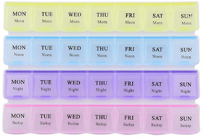 MW Mall India 7 days 1 week Pill Medicine Tablet Case Pill Box(Multicolor)