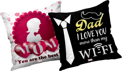 ME&YOU Microfibre Quotes Cushion Pack of 2(Multicolor)