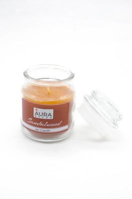 

AuraDecor Highly Scented Sandalwood Fragrance Jar Candle Burning Time 30 hours approx(90 g)