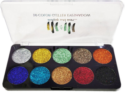 

M&M Actrective 10 Color Glitter Shade no B(Multicolor)