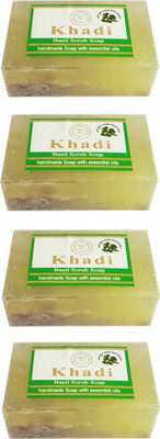 

Khadi Herbal BASIL SCRUB SOAP-PACK OF 4(125 g, Pack of 4)