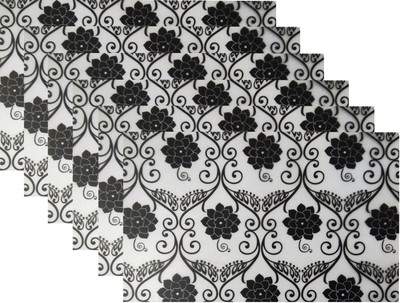 DPA Collection Rectangular Pack of 6 Table Placemat(Black, White, PVC)