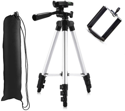 casadomani Tripod 3110 + 3-Way Head | Extend to 1020mm… | Tripod 3110 Adjustable Portable Lightweight Camera Stand 41.3inch Long With Three-Dimensional Head & Quick Release Plate For Canon Nikon Sony Cameras Camcorders DSLR/ video Camera with Mobile Holder Mount For Android Mobile Smartphone | 4-s