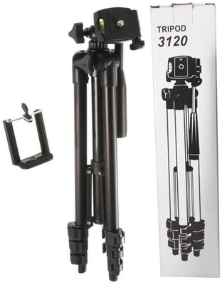 BUY SURETY Tripod Stand 360 Degree Best Quality 3120 Portable Digital Camera DSLR Mobile Stand Holder Camcorder Tripod Stand Lightweight Aluminum Flexible Portable Three-way Head Compatible Tripod Mobile Holder Tripod(Black, Supports Up to 1500 g)