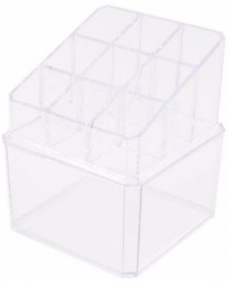 

LS letsshop Acrylic Transparent Cosmetic Organizer Lipstick Holder Lipstick Stand Vanity Box(Transparent)