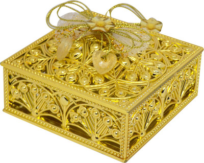 

Majik Set of 6 Dry Fruit Boxes for Home Décor Empty Jewellery Box for Earrings multipurpose Vanity Box(golden)