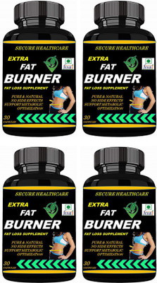 Secure Healthcare Extra Fat Burner Fat Loss Tablets Capsules Pack Of 4(4 x 30 No)