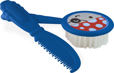 Beebaby Soft Bristle Hair Brush and Comb Set for Newborn Babies Round shape(Blue)