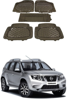 Autoxygen Rubber Standard Mat For  Nissan Terrano(Brown)