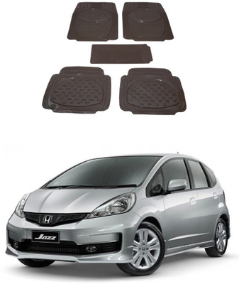 Autoxygen Rubber Standard Mat For  Honda Jazz(Beige)