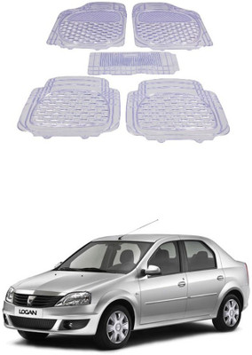 Autoxygen Rubber Standard Mat For  Mahindra Logan(White)