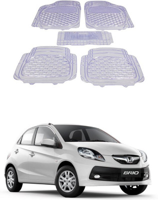 Autoxygen Rubber Standard Mat For  Honda Brio(White)