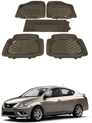 Autoxygen Rubber Standard Mat For  Nissan Sunny(Brown)