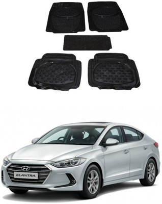 Autoxygen Rubber Standard Mat For  Hyundai Elantra(Black)
