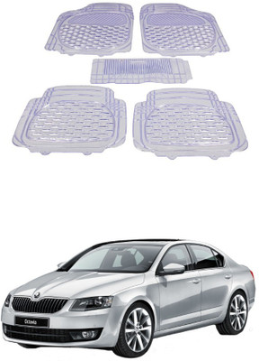 Autoxygen Rubber Standard Mat For  Skoda Superb(White)
