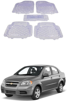 Autoxygen Rubber Standard Mat For  Chevrolet Aveo(White)