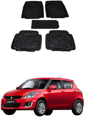 Autoxygen Rubber Standard Mat For  Maruti Suzuki Swift(Black)