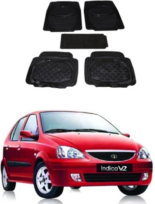 Autoxygen Rubber Standard Mat For  Tata Indica(Black)