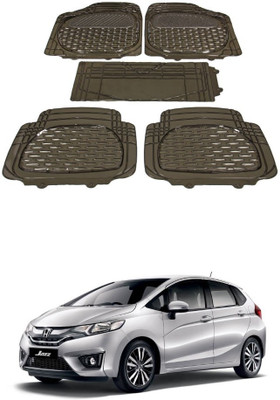 Autoxygen Rubber Standard Mat For  Honda Jazz(Brown)