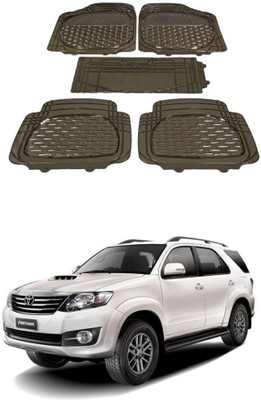 Autoxygen Rubber Standard Mat For  Toyota Fortuner(Brown)