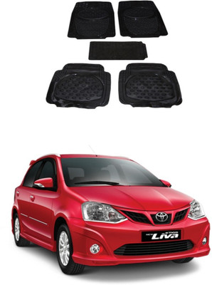 Autoxygen Rubber Standard Mat For  Toyota Etios(Black)
