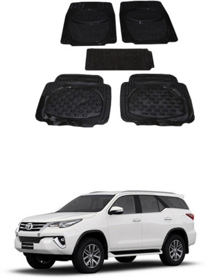 Autoxygen Rubber Standard Mat For  Toyota Fortuner(Black)