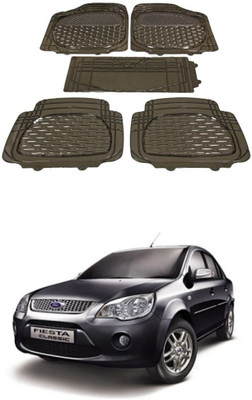 Autoxygen Rubber Standard Mat For  Ford Fiesta Old(Brown)