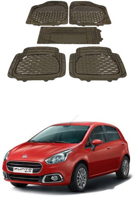 Autoxygen Rubber Standard Mat For  Fiat Punto(Brown)