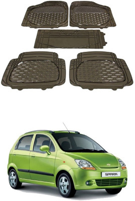 Autoxygen Rubber Standard Mat For  Chevrolet Spark(Brown)