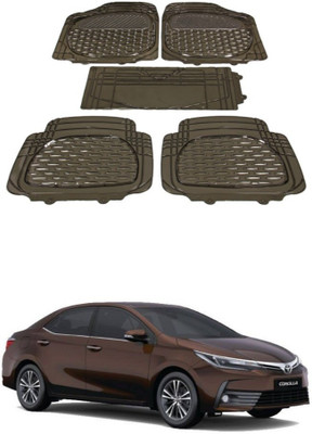 Autoxygen Rubber Standard Mat For  Toyota Corolla(Brown)