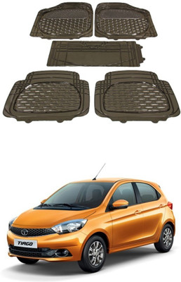 Autoxygen Rubber Standard Mat For  Tata Tiago(Brown)